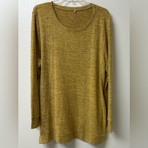 Women's Mustard Lightweight Tunic Sweater